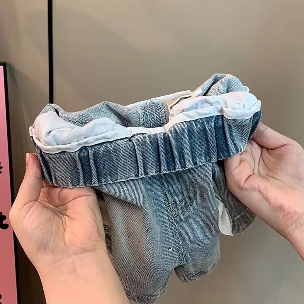 Shorts Infantil Feminino Jeans Florzinha - BABYLIFEBabyLifeBABYLIFE1 - 2 AnosShorts Infantil Feminino Jeans Florzinha