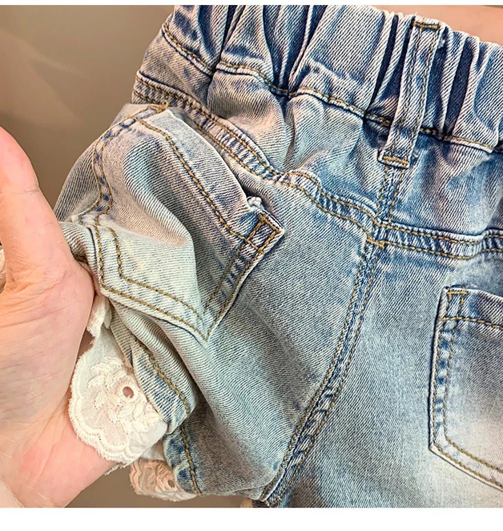 Shorts Infantil Feminino Jeans Lacinho - BABYLIFEBabyLifeBABYLIFE1 - 2 AnosShorts Infantil Feminino Jeans Lacinho