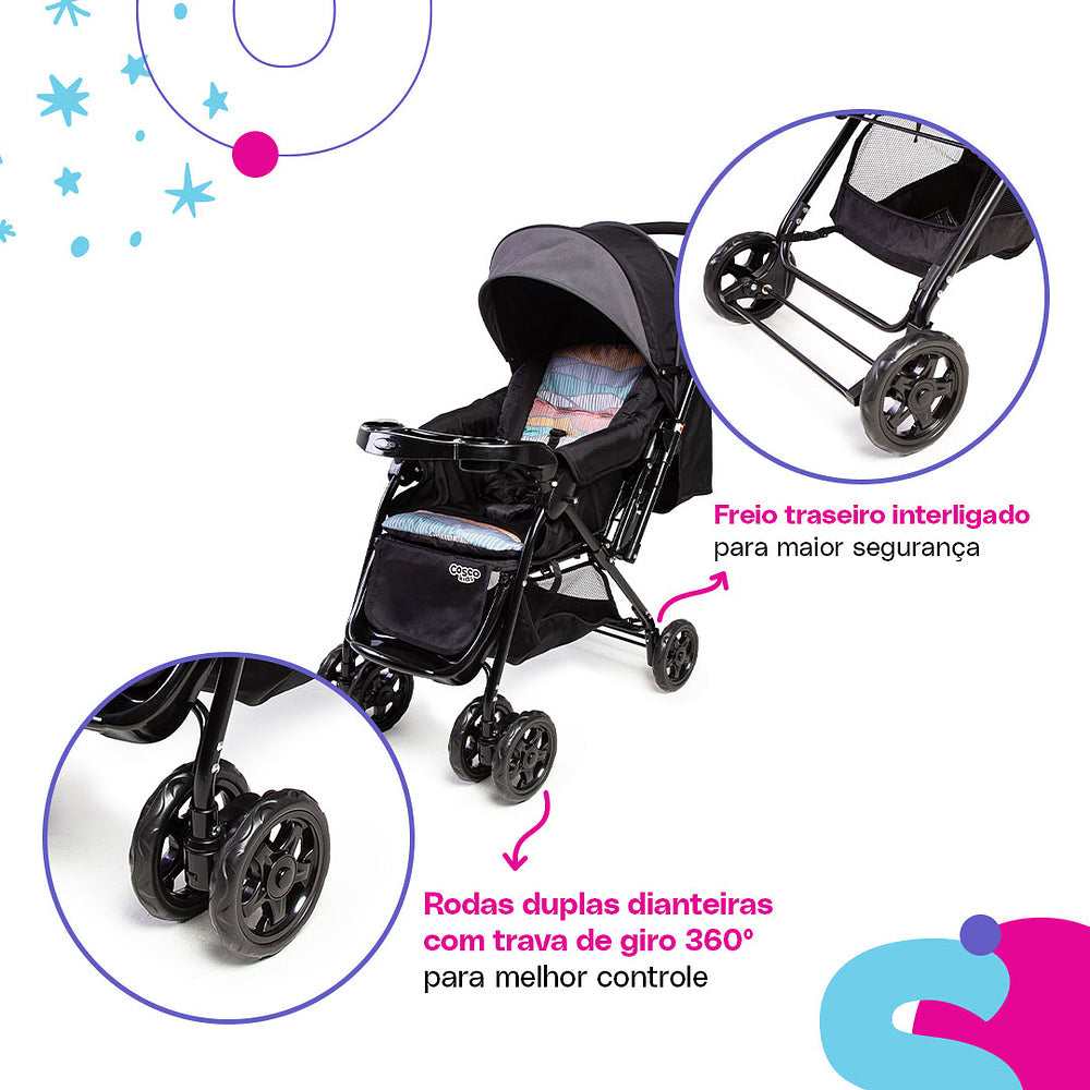 Travel System Reverse Duo + Kit Premium: Mosquiteiro & Organizador