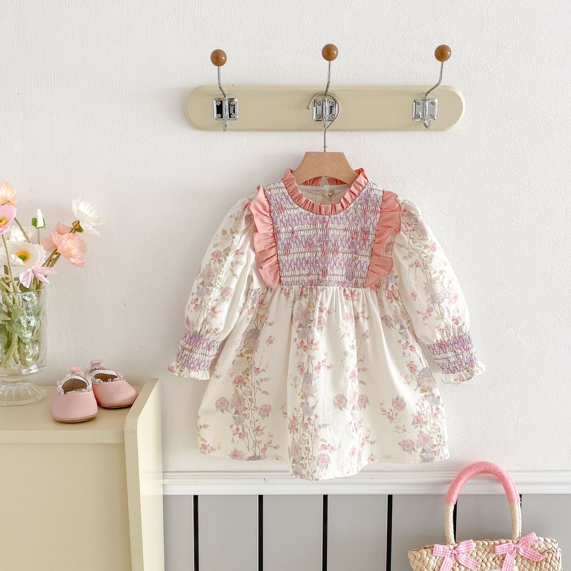 Vestido Infantil Babadinho Flores - BABYLIFEBabyLifeBABYLIFEBege FloresVestido Infantil Babadinho Flores6 - 12 Meses