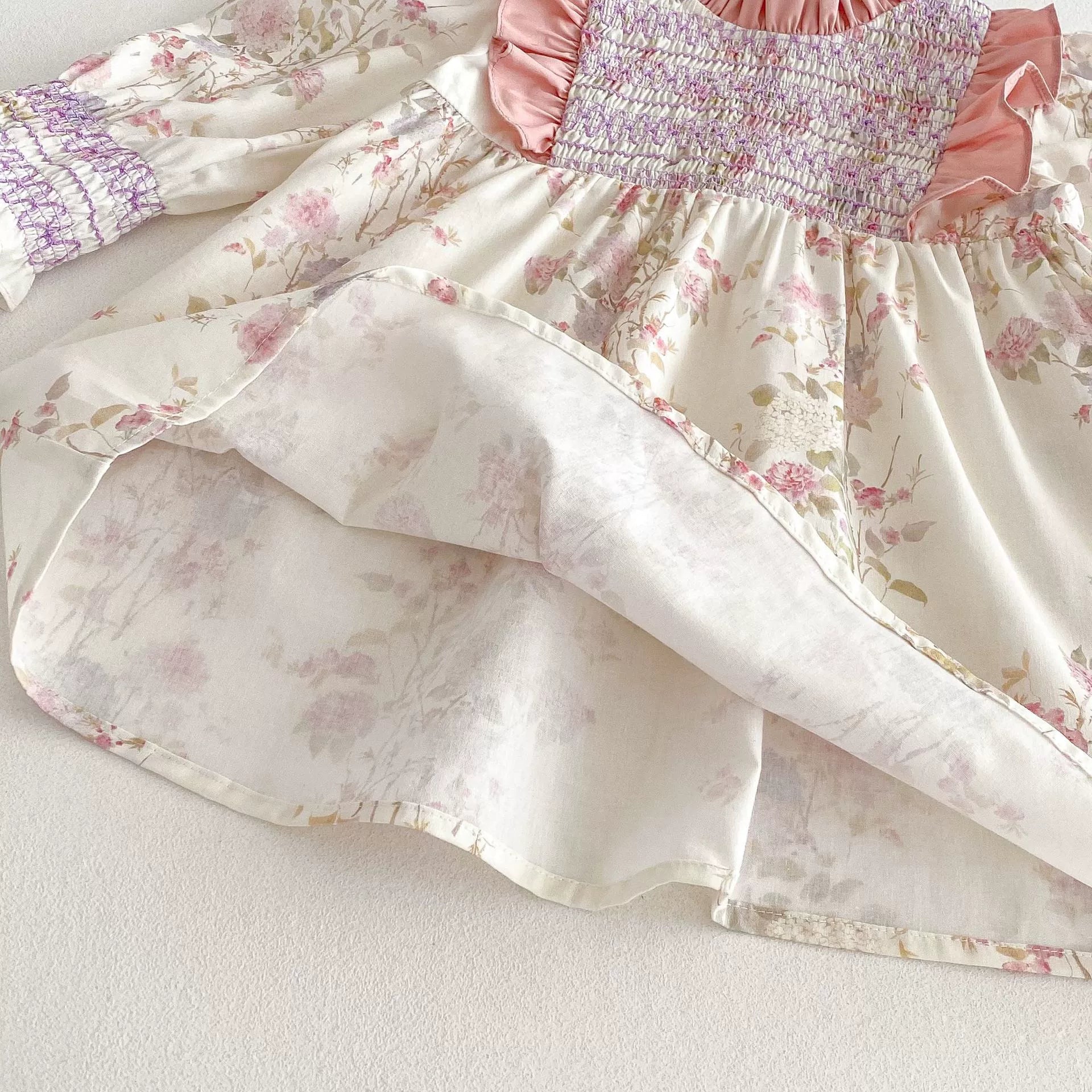 Vestido Infantil Babadinho Flores - BABYLIFEBabyLifeBABYLIFEBege FloresVestido Infantil Babadinho Flores6 - 12 Meses