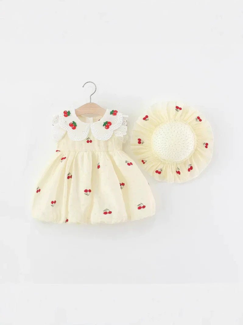 Vestido Infantil Bordado Cerejinhas - BABYLIFEBabyLifeBABYLIFEBegeVestido Infantil Bordado Cerejinhas6 - 12 Meses