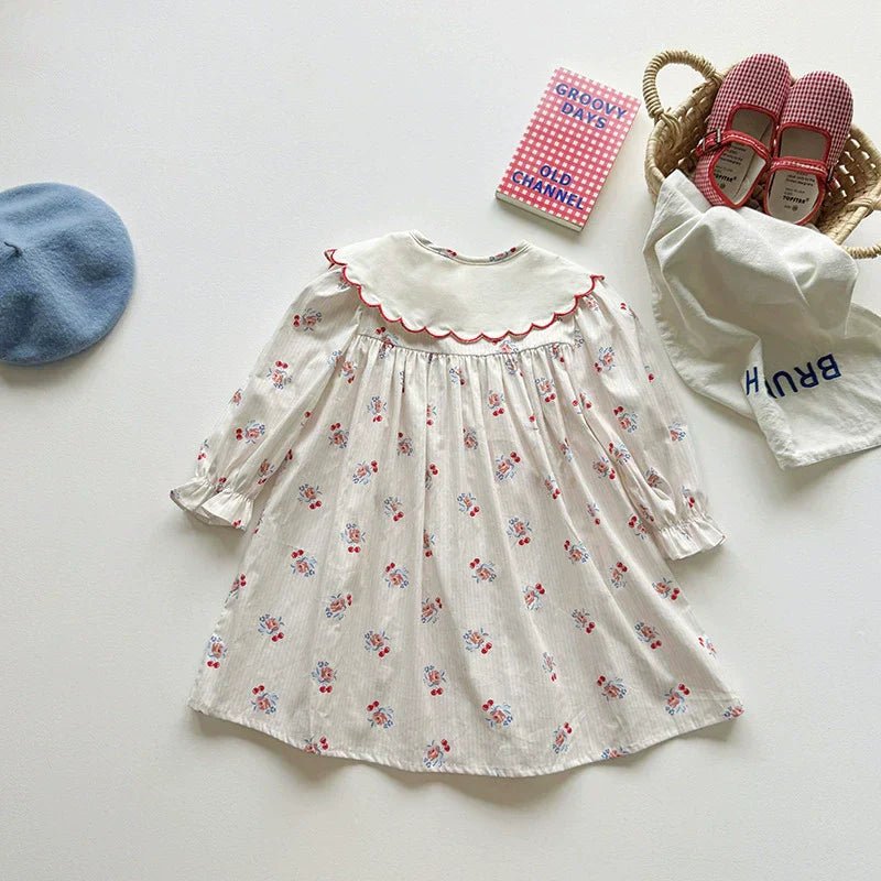 Vestido Infantil Cerejinhas Bordadinho - BABYLIFEBabyLifeBABYLIFEBegeVestido Infantil Cerejinhas Bordadinho1 - 2 Anos