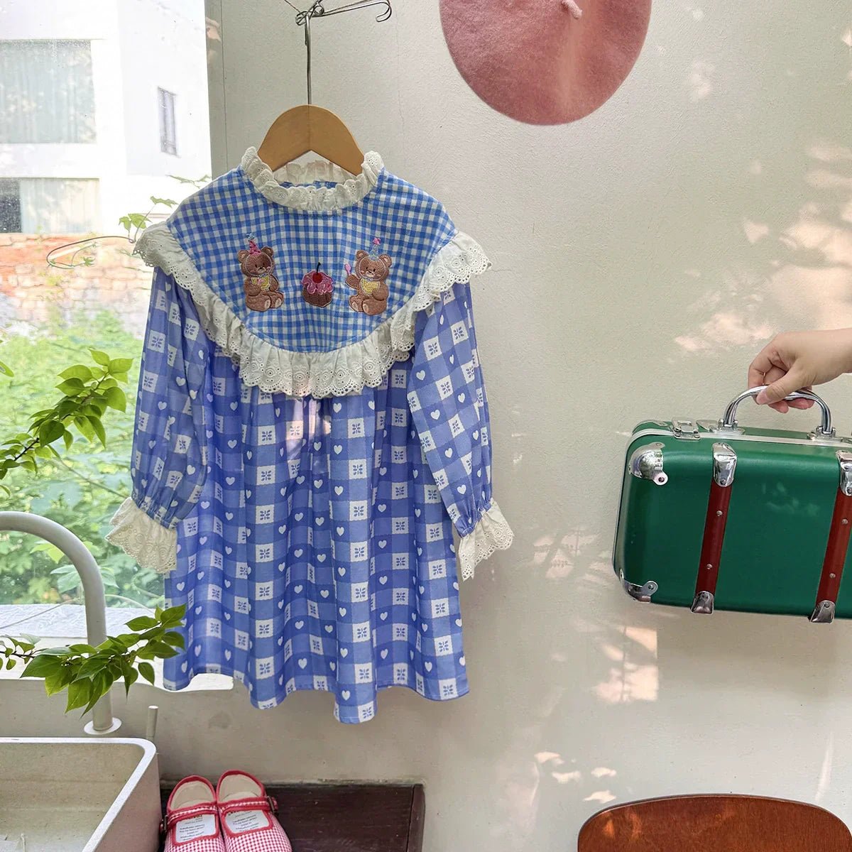 Vestido Infantil Corações Ursinhos - BABYLIFEBabyLifeBABYLIFEVestido Infantil Corações Ursinhos