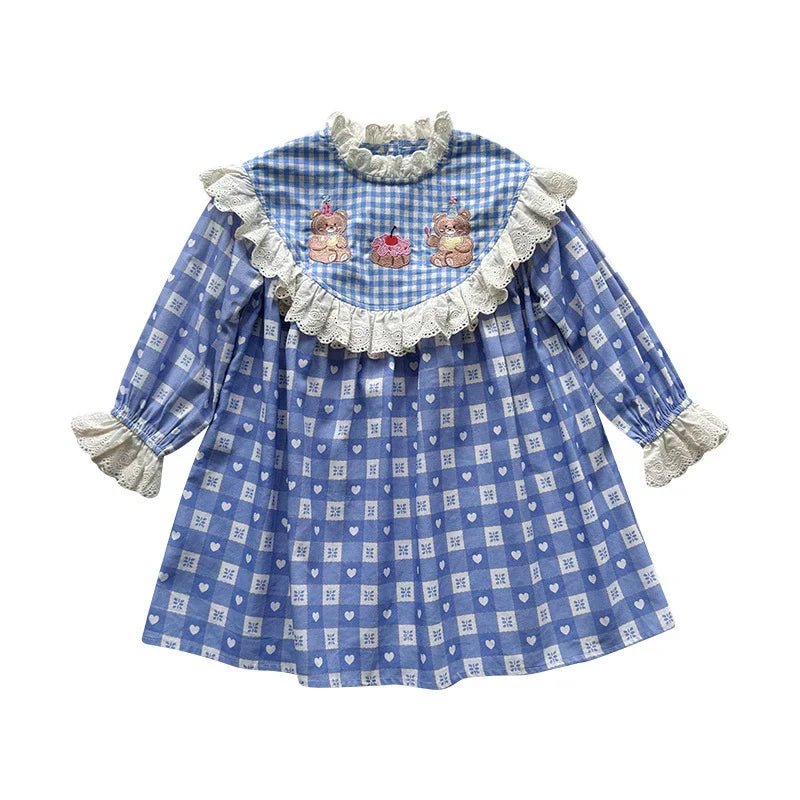 Vestido Infantil Corações Ursinhos - BABYLIFEBabyLifeBABYLIFEVestido Infantil Corações Ursinhos