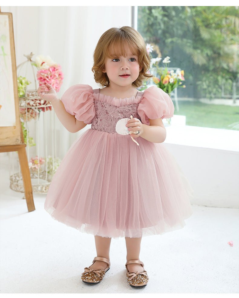 Vestido Infantil De Festa Lantejoulas e Tule - BABYLIFEBabyLifeBABYLIFERosaVestido Infantil De Festa Lantejoulas e Tule9 - 12 Meses