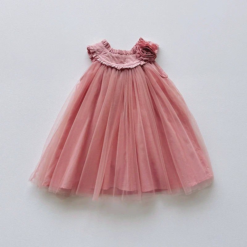Vestido Infantil de Tule Flor - BABYLIFEBabyLifeBABYLIFERosaVestido Infantil de Tule Flor6 - 125 Meses