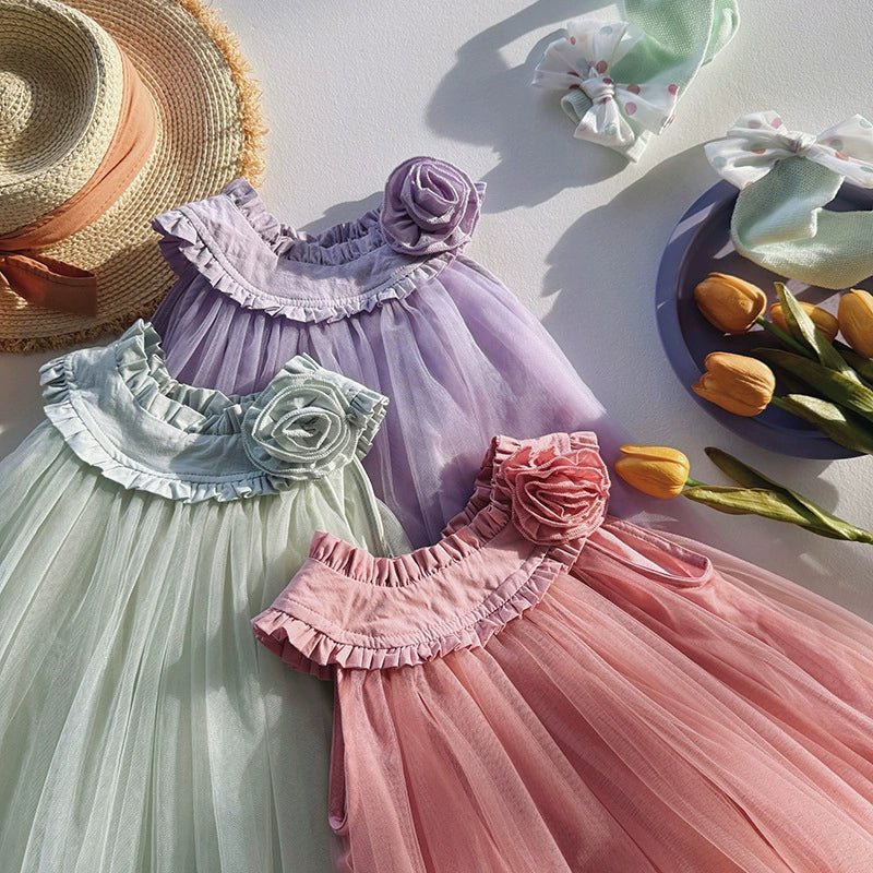 Vestido Infantil de Tule Flor - BABYLIFEBabyLifeBABYLIFEVerdeVestido Infantil de Tule Flor6 - 125 Meses