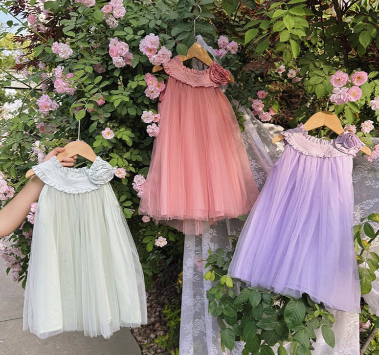 Vestido Infantil de Tule Flor - BABYLIFEBabyLifeBABYLIFEVerdeVestido Infantil de Tule Flor6 - 125 Meses