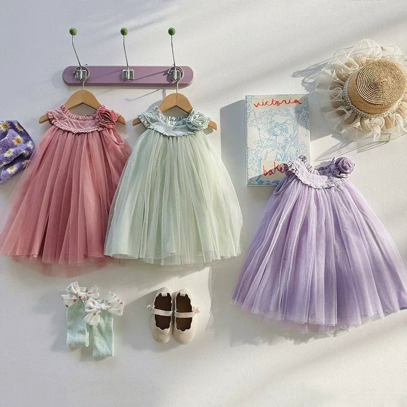 Vestido Infantil de Tule Flor - BABYLIFEBabyLifeBABYLIFEVerdeVestido Infantil de Tule Flor6 - 125 Meses