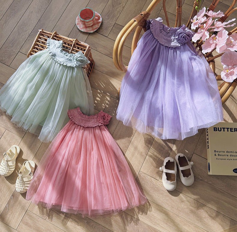 Vestido Infantil de Tule Flor - BABYLIFEBabyLifeBABYLIFEVerdeVestido Infantil de Tule Flor6 - 125 Meses