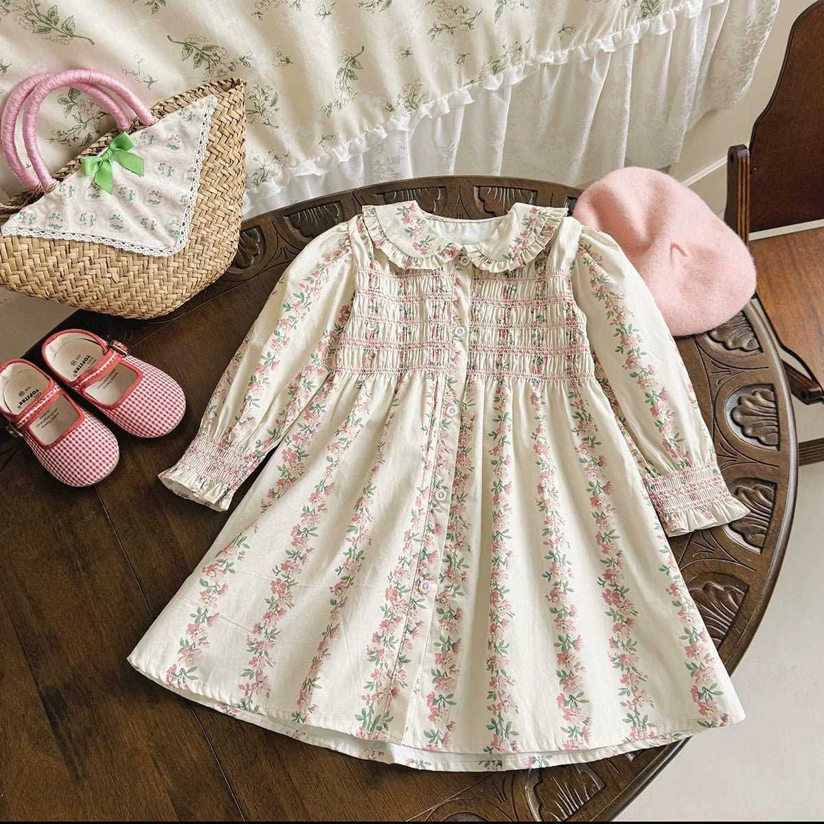 Vestido Infantil Floral Golinha - BABYLIFEBabyLifeBABYLIFEBege FloresVestido Infantil Floral Golinha1 - 2 Anos