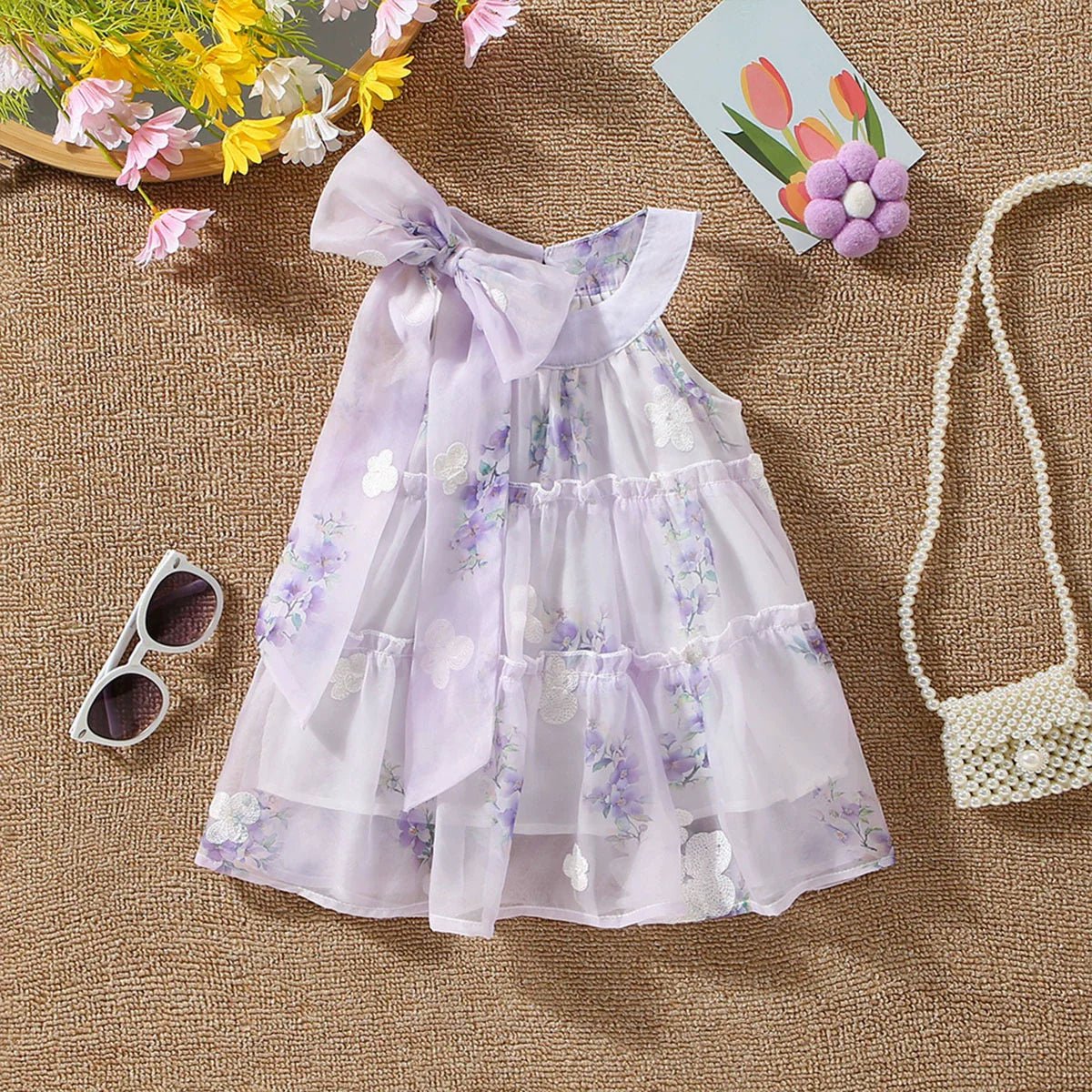 Vestido Infantil Floral Lacinho - BABYLIFEBabyLifeBABYLIFERoxoVestido Infantil Floral Lacinho6 - 12 Meses