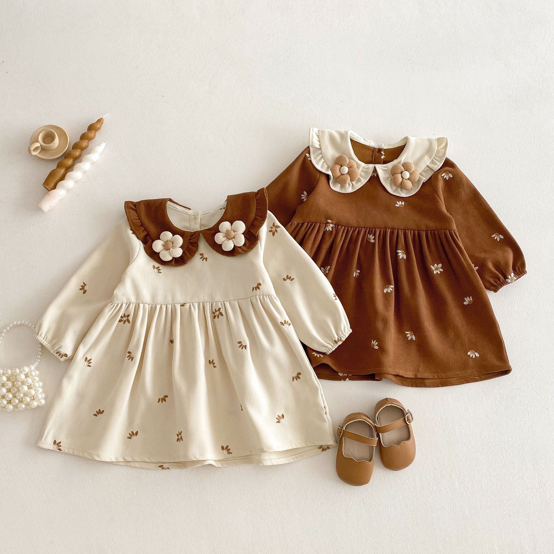 Vestido Infantil Flores - BABYLIFEBabyLifeBABYLIFEMarromVestido Infantil Flores6 - 12 Meses