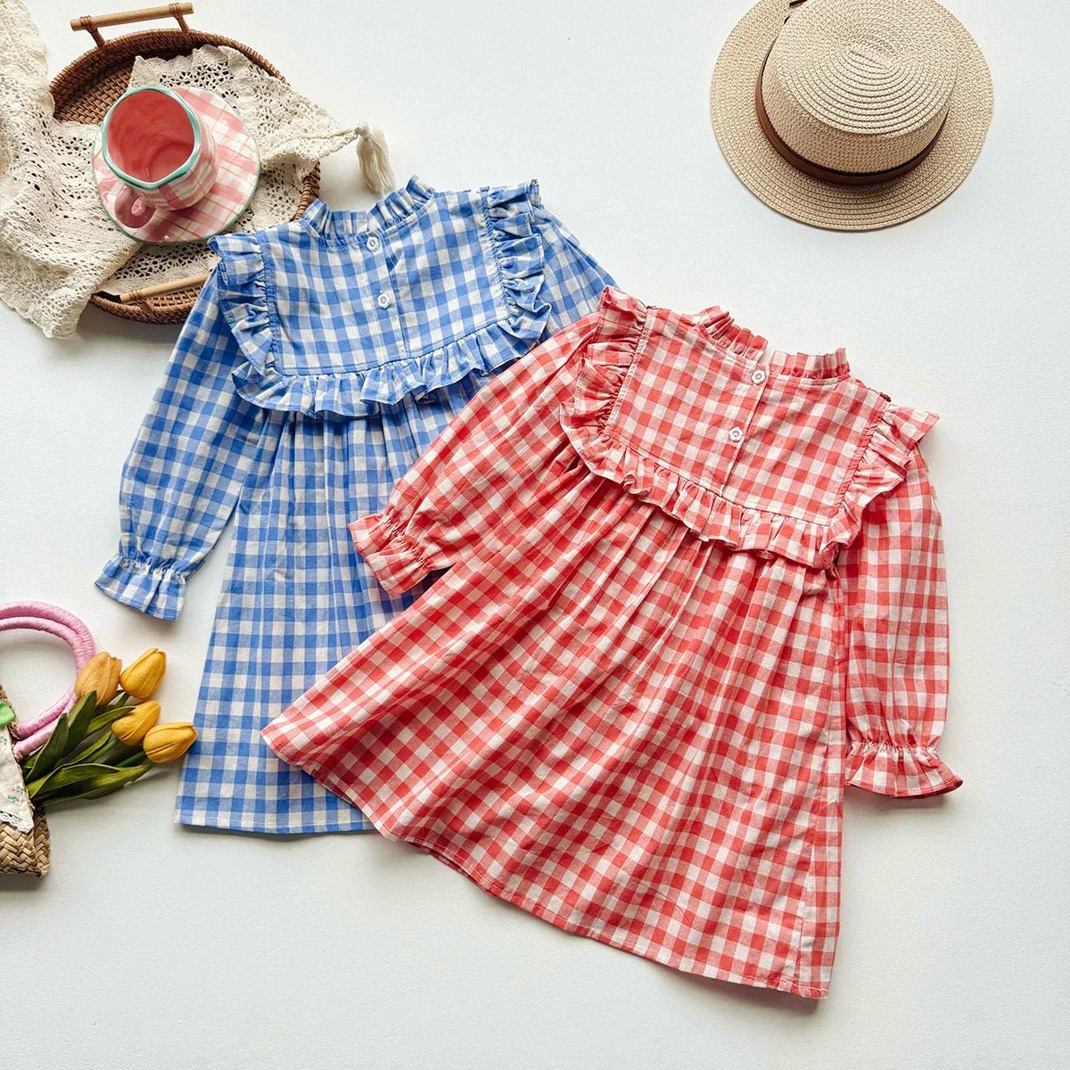 Vestido Infantil Gola Xadrez - BABYLIFEBabyLifeBABYLIFEVermelhoVestido Infantil Gola Xadrez1 - 2 Anos