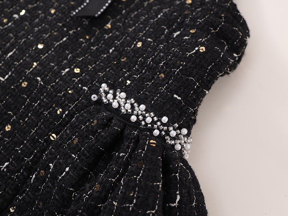 Vestido Infantil Preto Brilhante - BABYLIFEBabyLifeBABYLIFEPretoVestido Infantil Preto Brilhante1 - 2 Anos