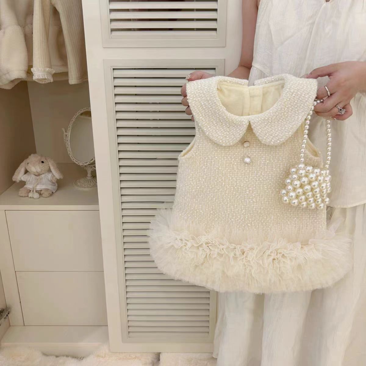 Vestido Infantil Princesa Golinha e Barra Tule - BABYLIFEBabyLifeBABYLIFEBegeVestido Infantil Princesa Golinha e Barra Tule0 - 1 Ano