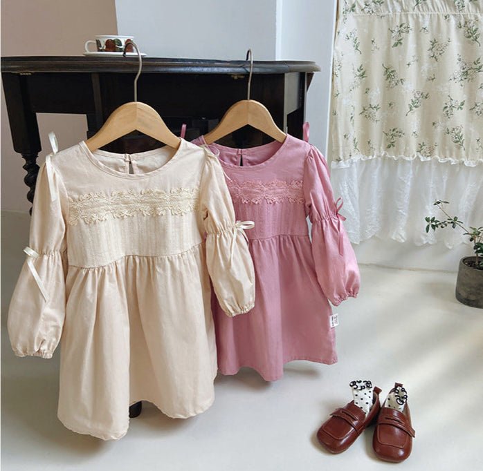 Vestido Infantil Rendinha Lacinhos - BABYLIFEBabyLifeBABYLIFEDamascoVestido Infantil Rendinha Lacinhos1 - 2 Anos