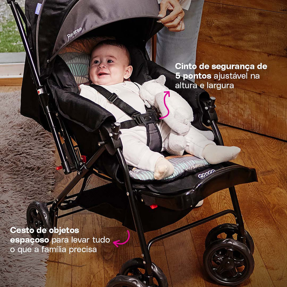 Travel System Reverse Duo + Kit Premium: Mosquiteiro & Organizador